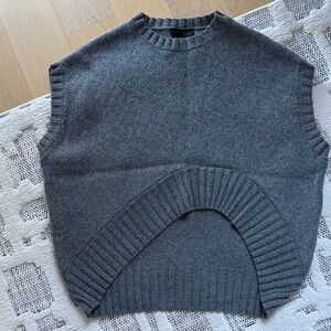 Zara Charcoal Gray Sleeveless Sweater